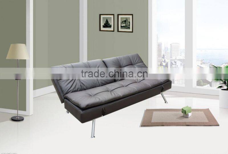 Bed Room / Living Room PU Leather Sofa Bed Furniture Manufacturer