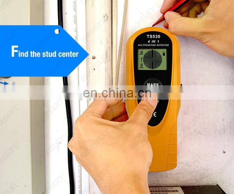 All-Sun TS530 4 in 1 super detector digital multifunction metal detector AC voltage/stud Spotlight&Groove 2m measure tape inside