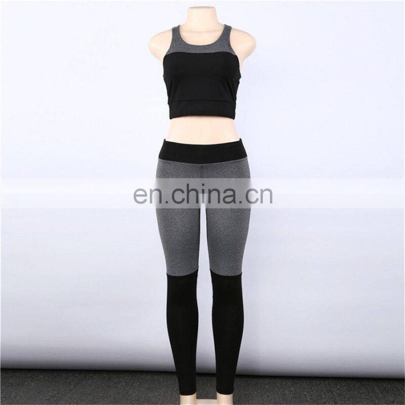 New design women's Fitness Yoga Set Sportswear Running Clothes Contrast Color Sports Band Sexy Sports Suit Sports Leggings