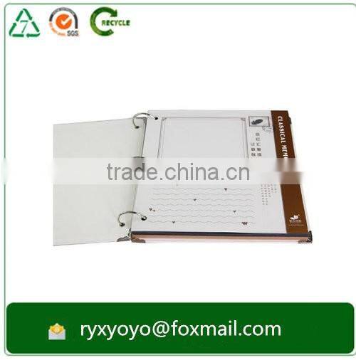 wholesale loose-leaf paper printed 3 ring binder for catalog