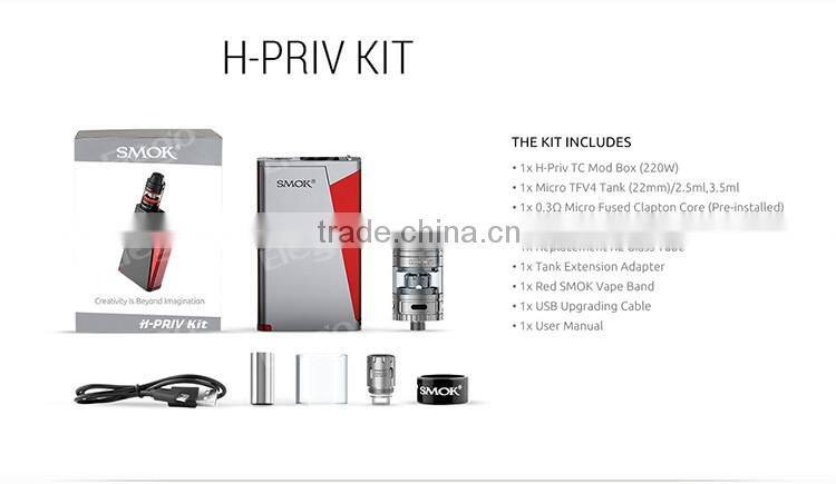 Smok H-PRIV 220W TC Kit With Micro TFV4 Tank H PRIV TC 220W ,Smok H-Prive Wholesale