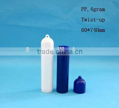 Color customerize round PP lip balm tube container,PP lipstick tube container
