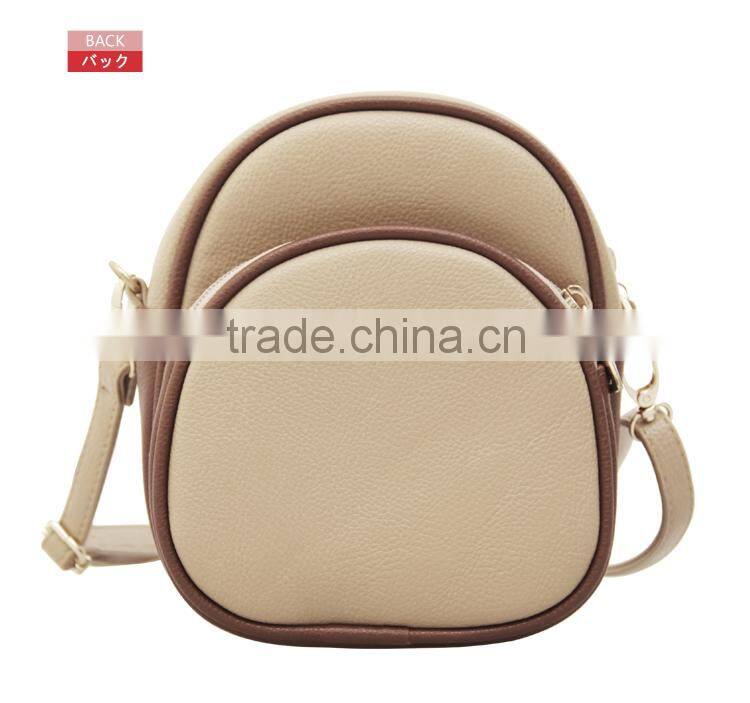 wholesale new fashion customizable beige pu shouler bag