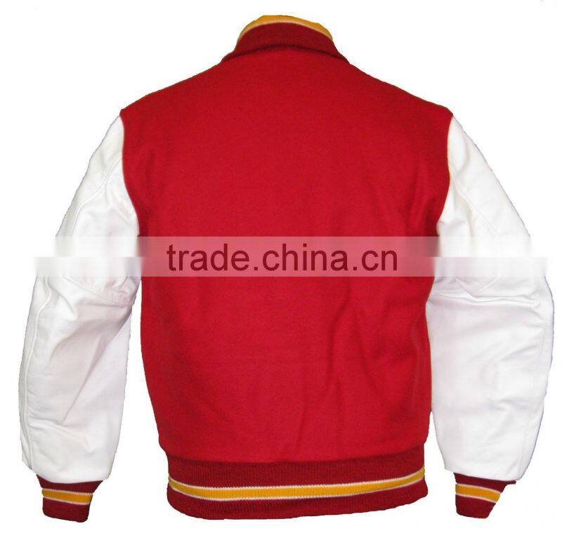 classic varsity letterman college jacket premium 100% wool