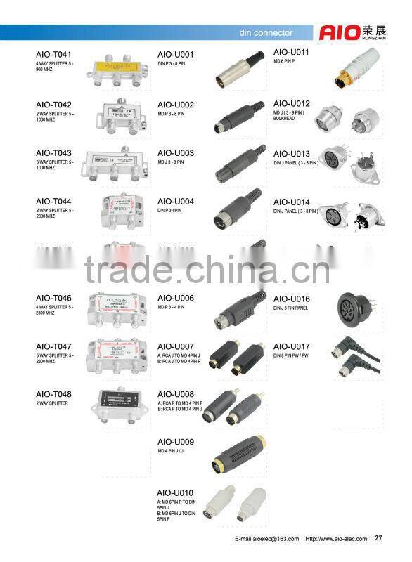 3 Pin DIN Female Solder Panel Mount Connector to Create a Custom Cable Pinout