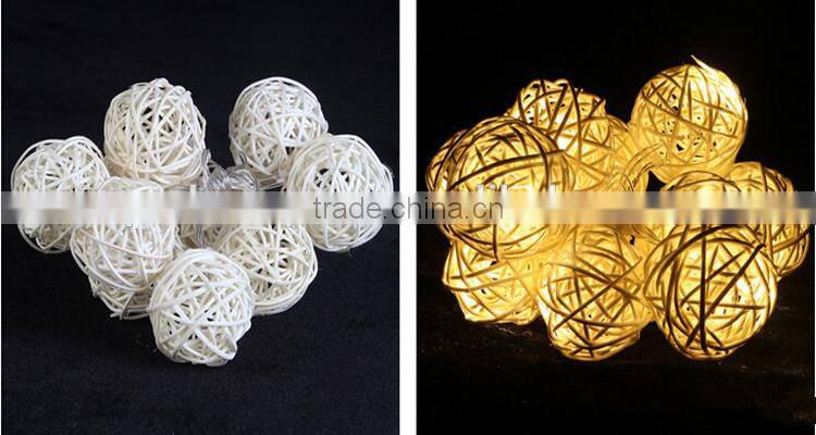Solar Powered Handcraft 20LEDS Rattan Ball light Plug-in Decoration Light Holiday Lighting
