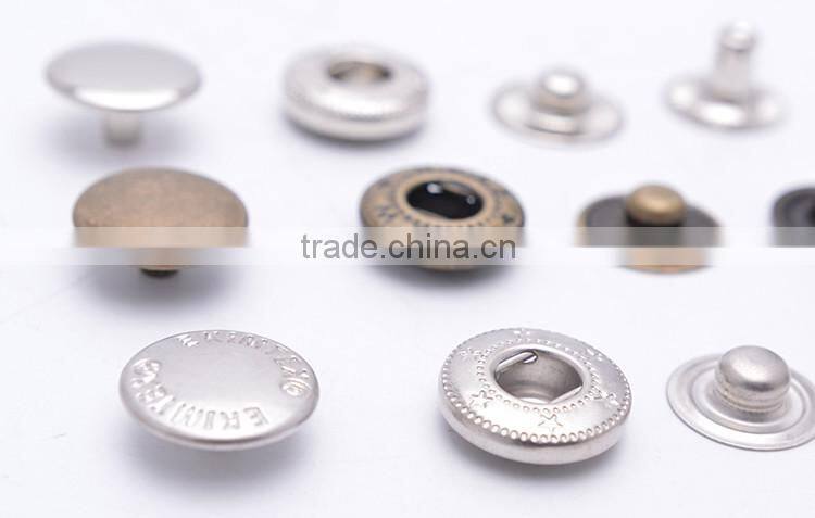 Factory Direct Sale Brass Metal Silver Spring Snap Button