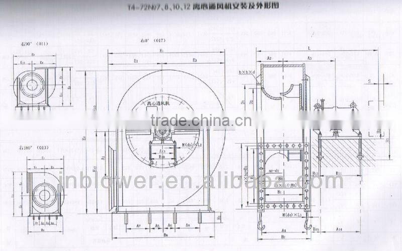 reverse air ventilation fan/ air fans centrifugal fan