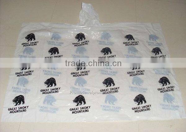 Women Custom Printed Emergency Black Poncho Raincoat