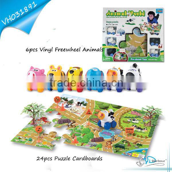 Hot Selling New Puzzle Toys with Vinyl Free Wheel Car