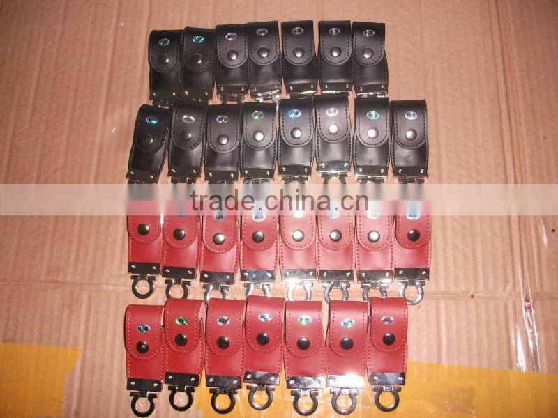 Fashional Leather USB flash drive with gift box for business gift