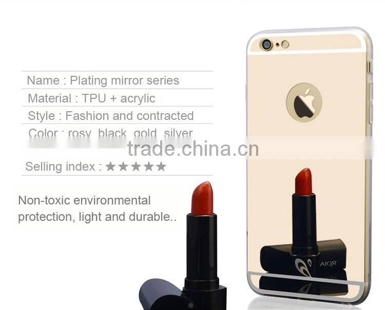 sublimation waterproof silicone case 0.3mm makeup case with lighted mirror for note 5 mirror case for sumsung note 5