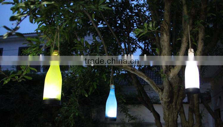 Solar energy bottle lamp outdoor handmade decorative hanging oil lamp