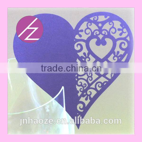 Pearl Paper Laser Cut Wedding Party Decoration Place Cards JK-68
