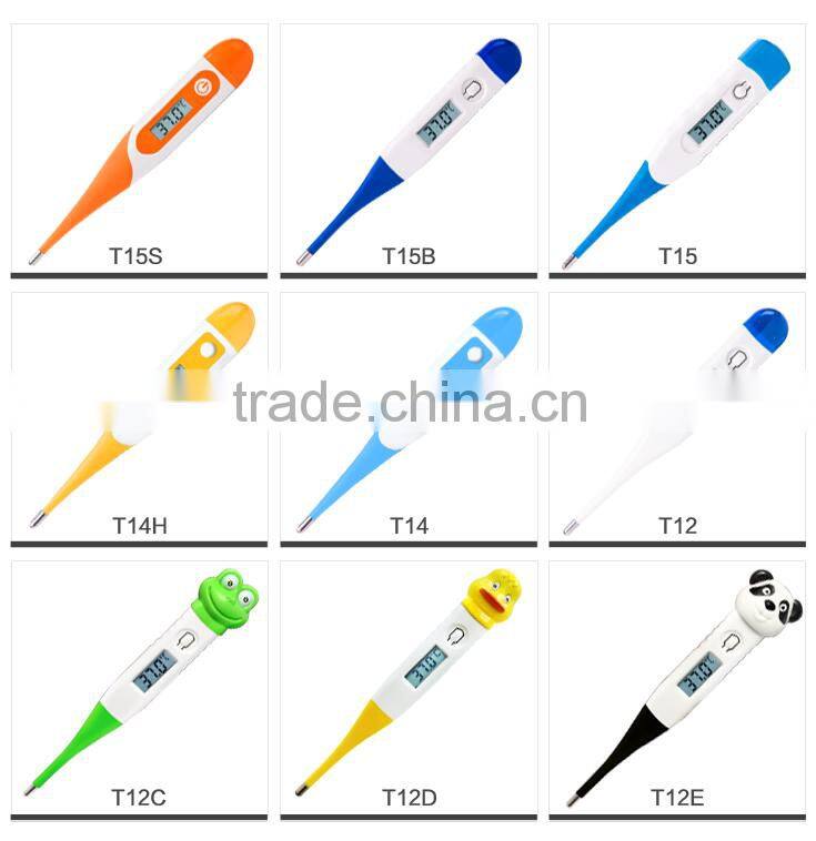 Flexible digital thermometer with fast reading LCD medical thermometer for baby
