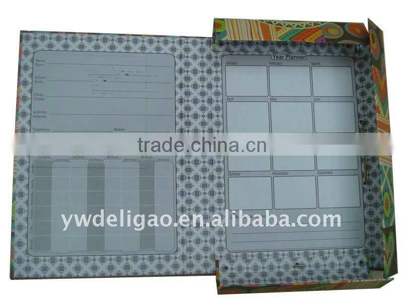 Fashional Color Art Paper Desktop File Box for Office Stationery Cardboard A4 or FC Size