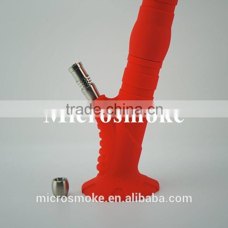 DHL shipment for smoking pipes glass hookah Water Pipes Unbreakable Glass Pipe Silicone tobacco water pipe with glass bowl