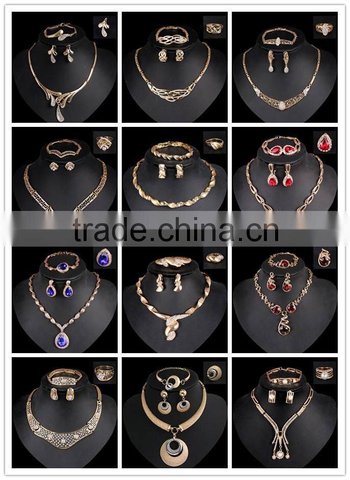 New Fashion Sweetly Angel Wings Water Droplets Gem Diamond Jewelry Set