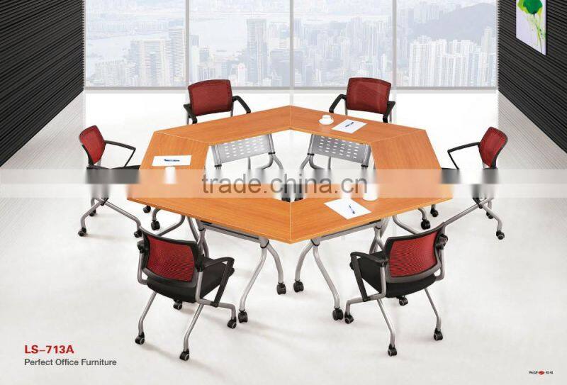 Commercial office furniture stainless steel metal training table workstation