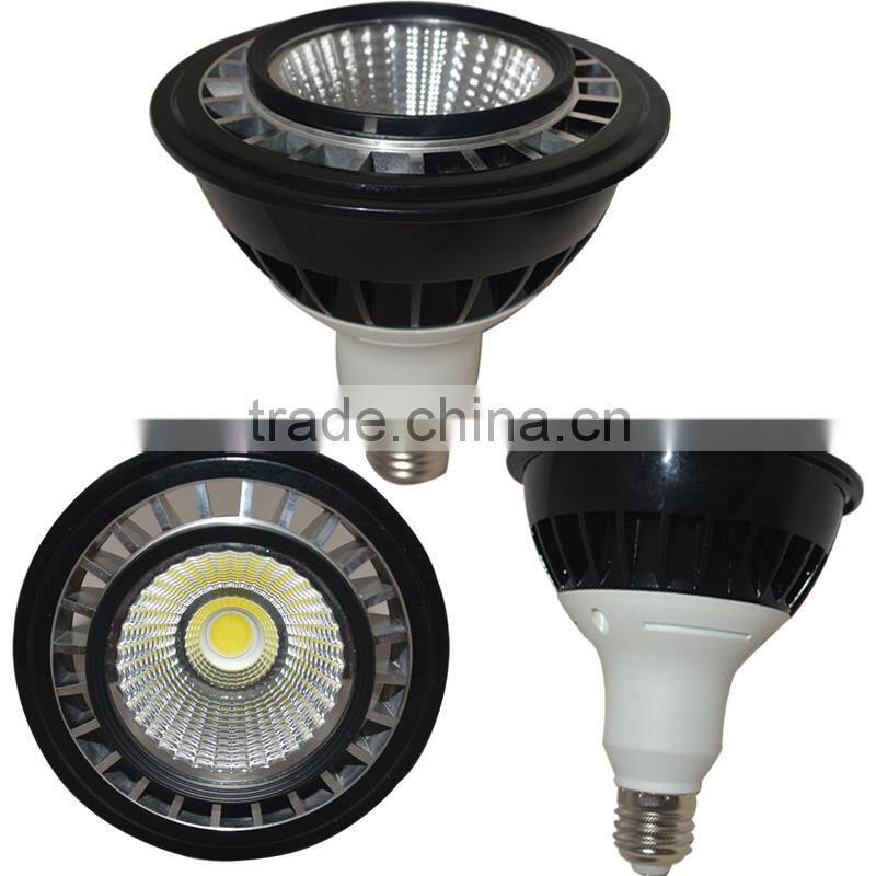 High perfomance led par light COB black covering 20w dimmable p38 led spotlight