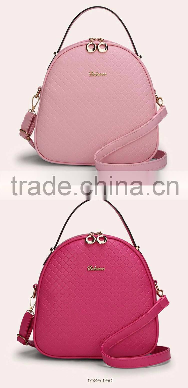 chain pattern fashion handbag new leisure girls PU shoulder backpack bag