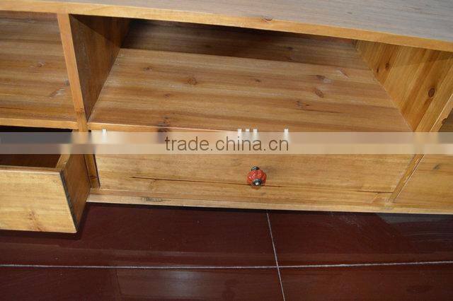 Shabby chic vintage French antique wooden TV table for living room