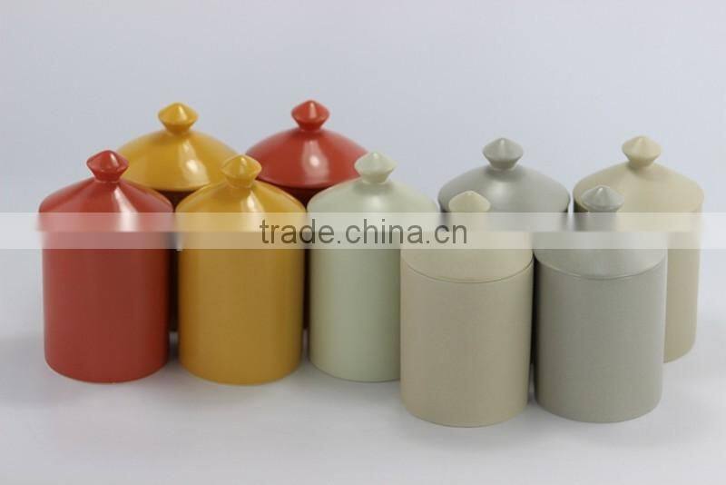 Natural Soy Scented Candle in Ceramic Jar with Matte Color