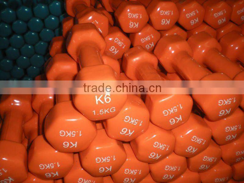 vinyl dipping hex dumbbell