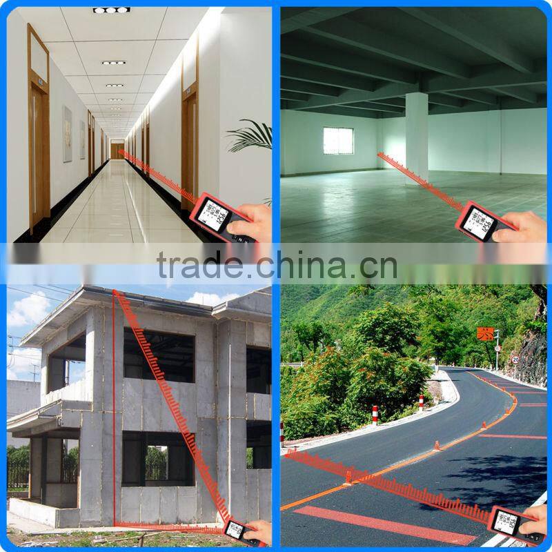 Range Finder Accuracy 2mm 40m 131ft Laser Distance Meter Area Volume Measurer