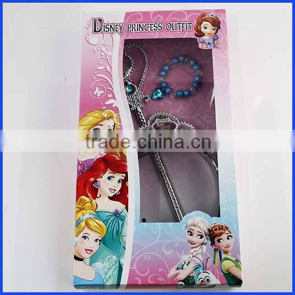 Environmental protection frozen Elsa Anna jewelry crown set for girls play