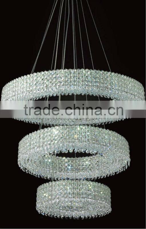Modern Galaxiy Crystal Chandelier Circles pendant ring light ST9005