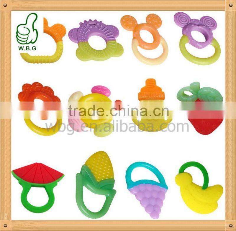High Quality Safe Baby Teether Teething Ring Banana Silicone Toothbrush