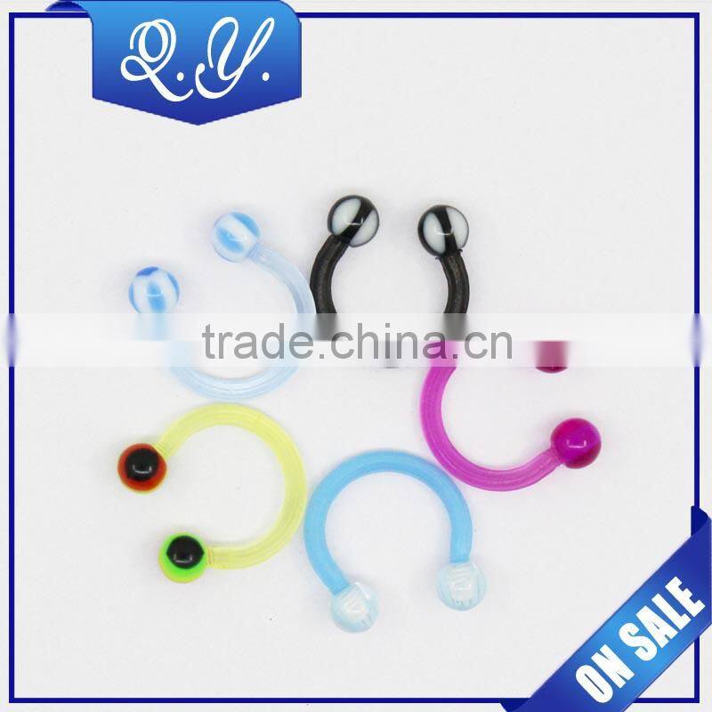 Nose Piercing Rings Jewelry Custom Cartilage Piercing Stainless steel Septum crystal nose rings