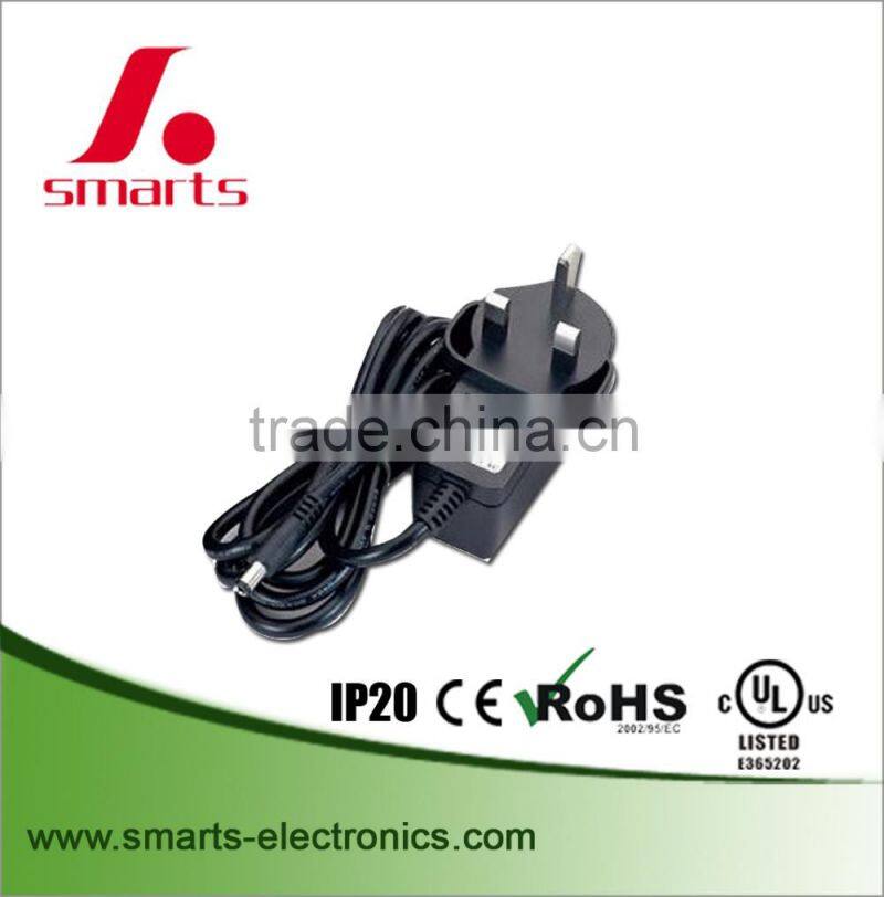 us uk plug-in 12v dc 24w 2a switching power adapter for cctv
