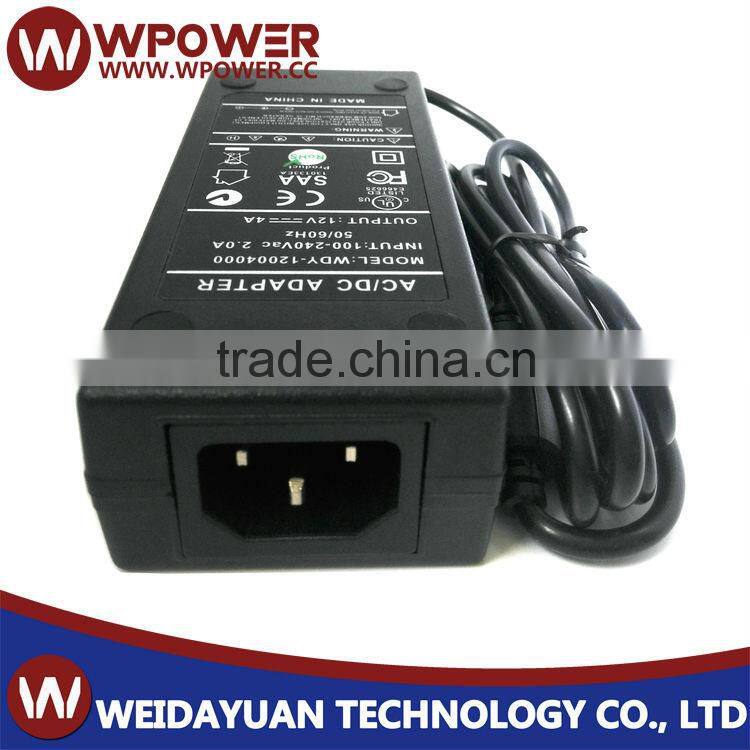 UL SAA FCC48w 12v 4a switch power supply for 3D printer/LED/LCD/CCTV