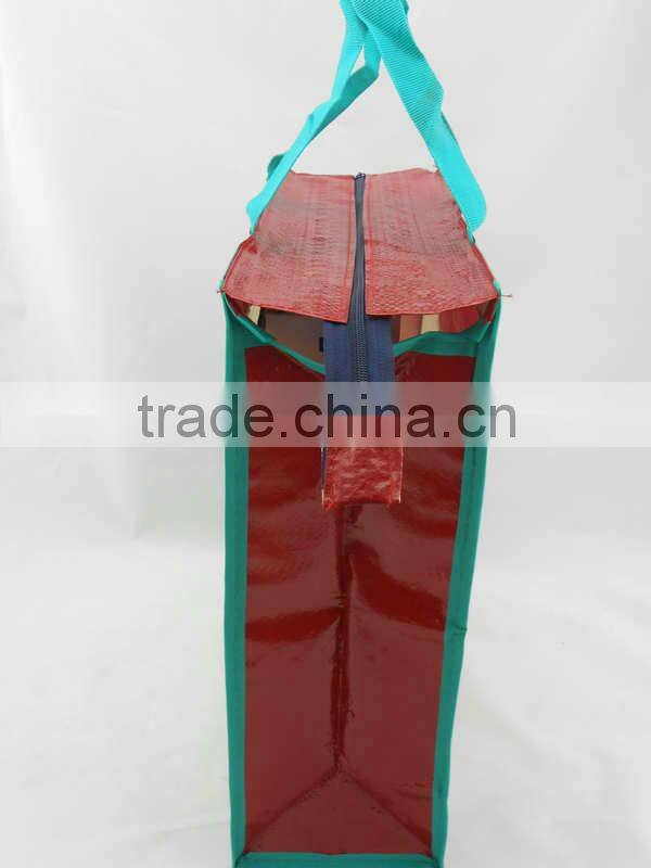 ZH1083W PP woven customized packaging bag with zipper