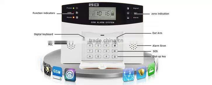 English /Spanish/ French voice! Wired Home alarm System with Keypad, 99+8 zones wired PSTN Alarm System for Auto Dialer T08