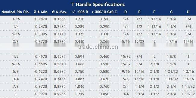 T handle quick release ball lock pin