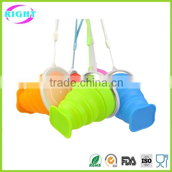 Food Grade Foldable Drinkware Collapsible Silicon Cup