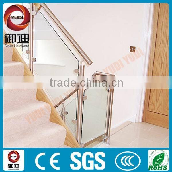 tempered glass railing stand for home stair project