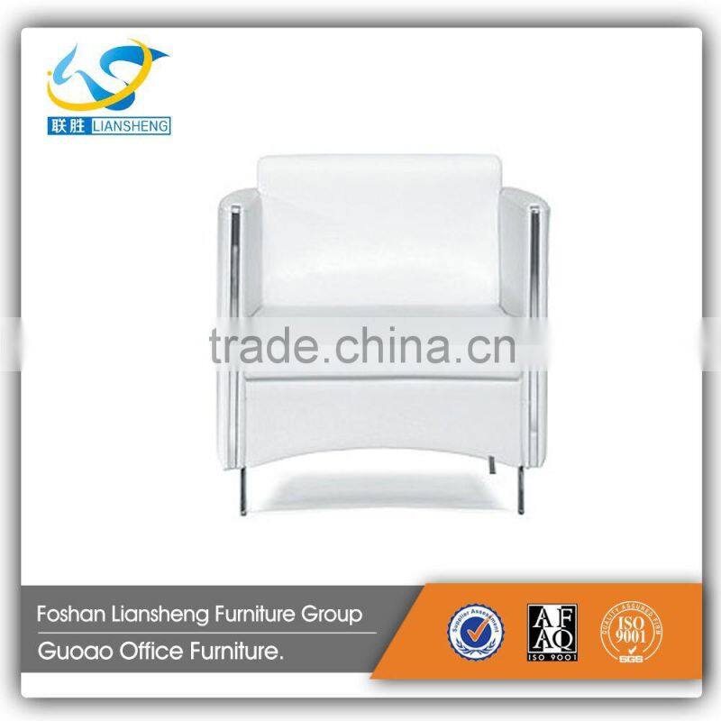 Malaysia made furniture leather chesterfield sofa white with stainless steel legs GAS749