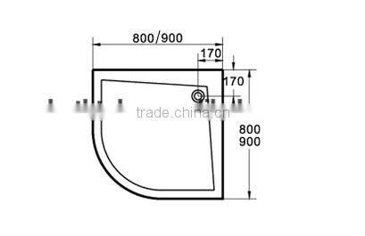 cUPC shower tray with tile flange,fiberglass shower base,cupc shower base