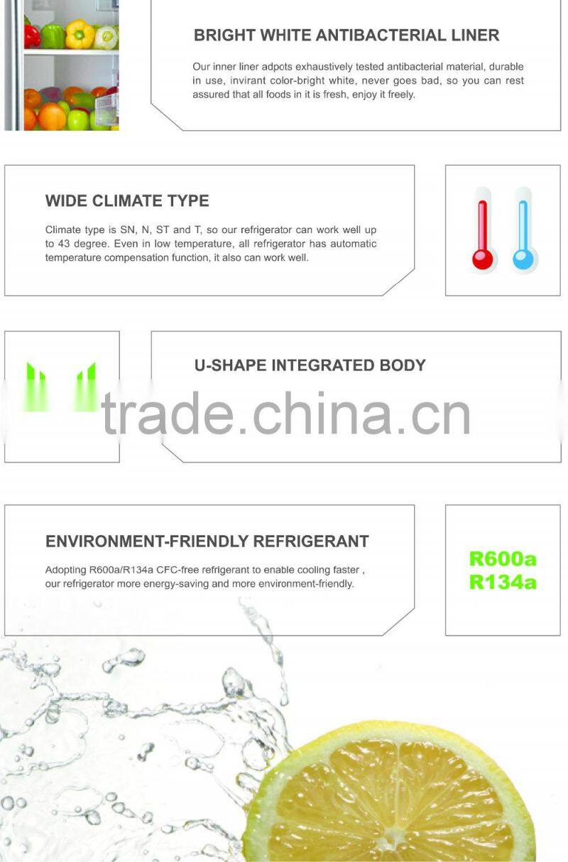 LED display and energy saving side by side refrigerator