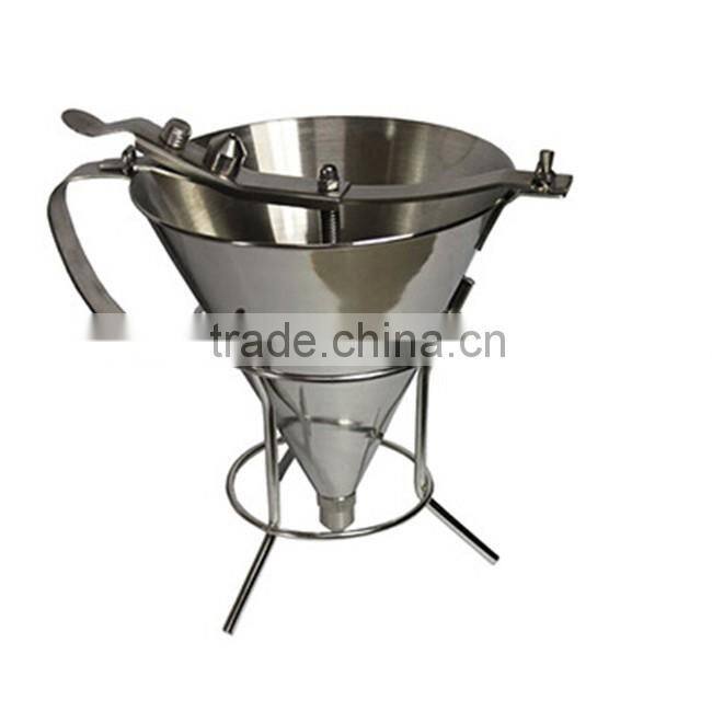 Funnel stainless steel large commercial confectionery metal funnel with stand