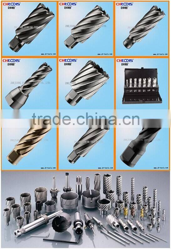 HSS core bit set with steel box