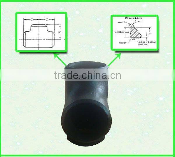 High Pressure ASTM A860 WPHY52 pipe Tee fitting