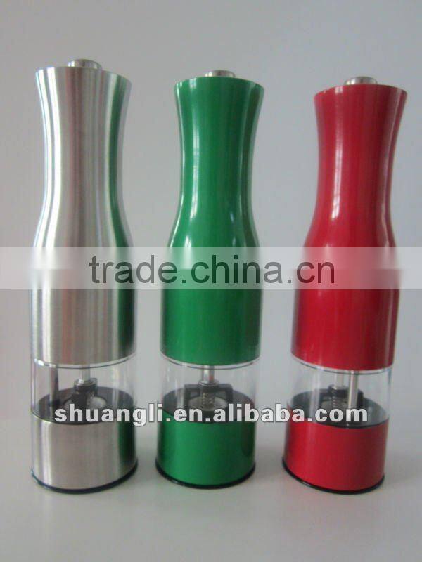 stainless steel electric pepper mill /salt & pepper mill