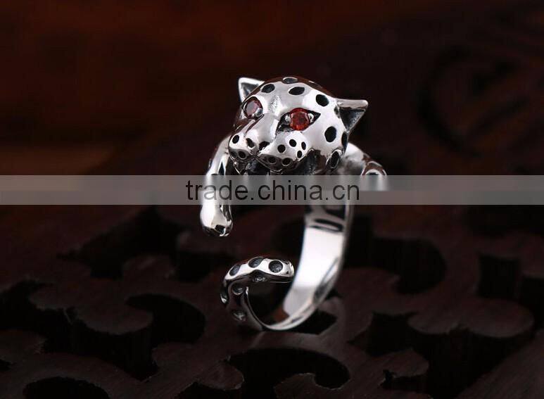 5925 Silver Ring Diamond New Design Spot Leopard Silver Ring