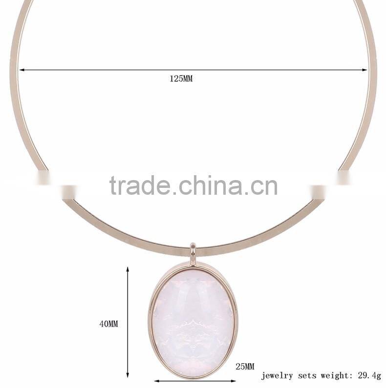 New Design Fashion Crystal Necklaces Women Luxury Statement Diamond Necklace Jewelry SKA8465