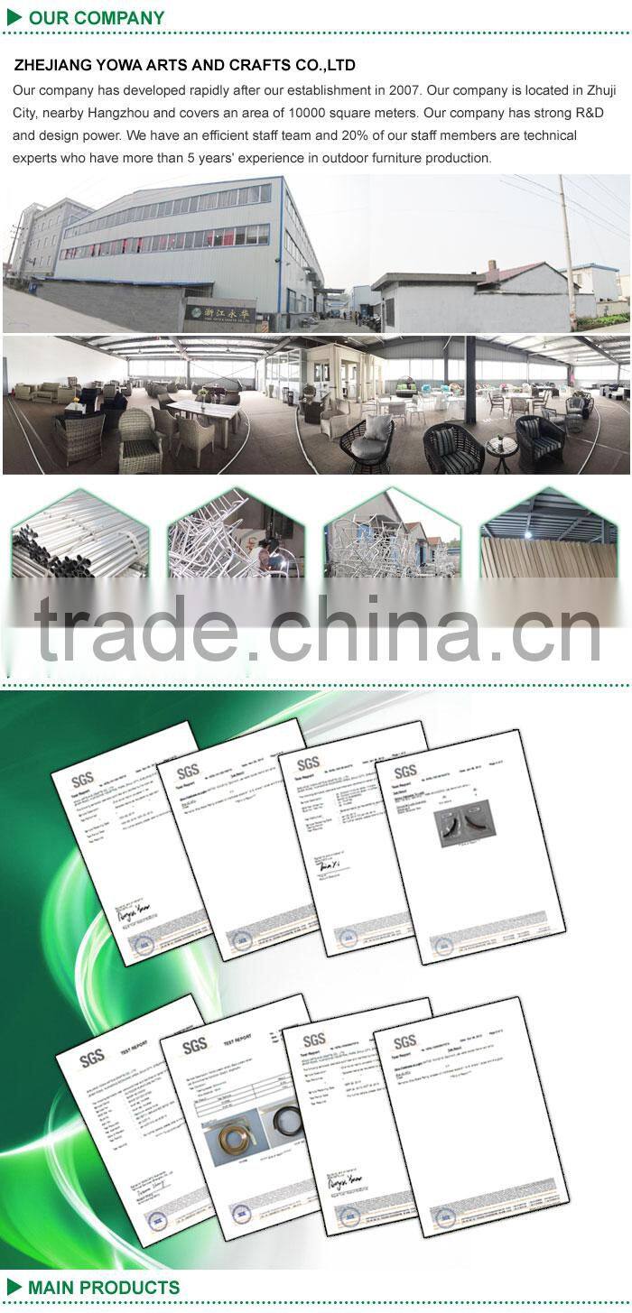 Waterproof rattan sofa set with cushion